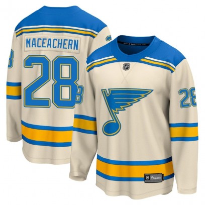 Men's Breakaway St. Louis Blues MacKenzie MacEachern Fanatics Branded Mackenzie MacEachern 2022 Winter Classic Jersey - Cream