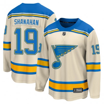 Men's Breakaway St. Louis Blues Brendan Shanahan Fanatics Branded 2022 Winter Classic Jersey - Cream