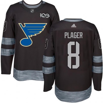 Men's Authentic St. Louis Blues Barclay Plager 1917-2017 100th Anniversary Jersey - Black