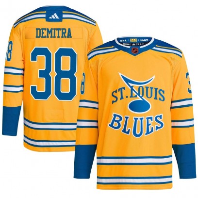 Youth Authentic St. Louis Blues Pavol Demitra Adidas Reverse Retro 2.0 Jersey - Yellow