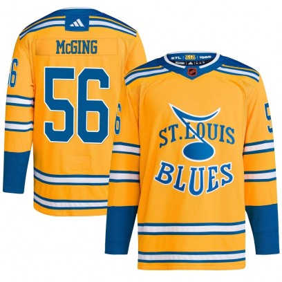 Youth Authentic St. Louis Blues Hugh McGing Adidas Reverse Retro 2.0 Jersey - Yellow
