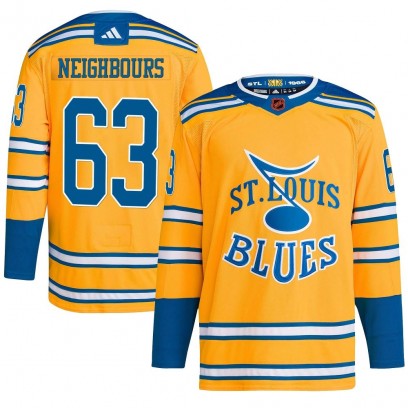 Youth Authentic St. Louis Blues Jake Neighbours Adidas Reverse Retro 2.0 Jersey - Yellow