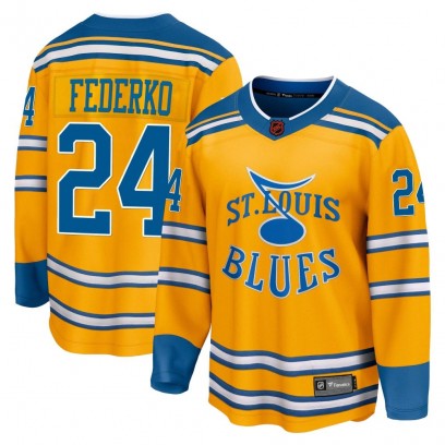 Men's Breakaway St. Louis Blues Bernie Federko Fanatics Branded Special Edition 2.0 Jersey - Yellow
