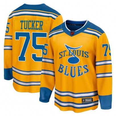 Men's Breakaway St. Louis Blues Tyler Tucker Fanatics Branded Special Edition 2.0 Jersey - Yellow