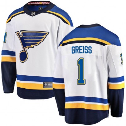 Men's Breakaway St. Louis Blues Thomas Greiss Fanatics Branded Away Jersey - White