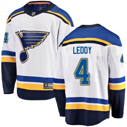 Men's Breakaway St. Louis Blues Nick Leddy Fanatics Branded Away Jersey - White
