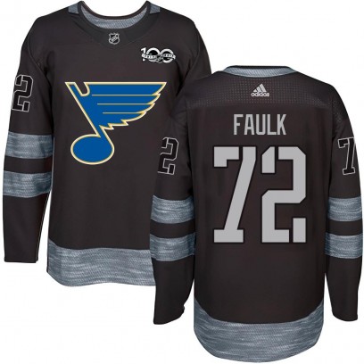 Youth Authentic St. Louis Blues Justin Faulk 1917-2017 100th Anniversary Jersey - Black