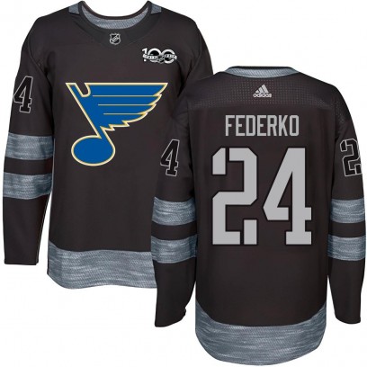 Youth Authentic St. Louis Blues Bernie Federko 1917-2017 100th Anniversary Jersey - Black