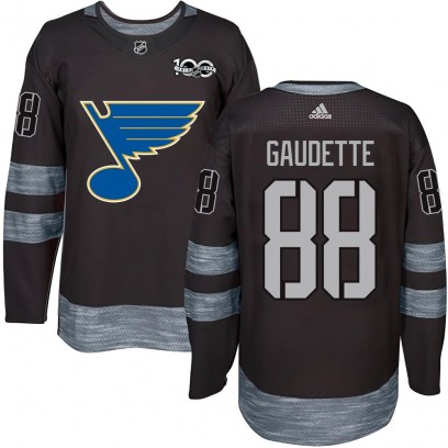 Youth Authentic St. Louis Blues Adam Gaudette 1917-2017 100th Anniversary Jersey - Black