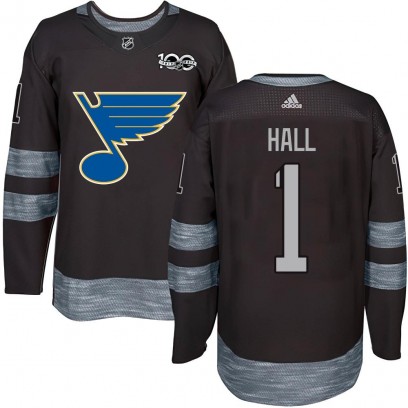 Youth Authentic St. Louis Blues Glenn Hall 1917-2017 100th Anniversary Jersey - Black