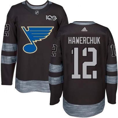 Youth Authentic St. Louis Blues Dale Hawerchuk 1917-2017 100th Anniversary Jersey - Black