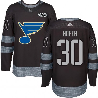 Youth Authentic St. Louis Blues Joel Hofer 1917-2017 100th Anniversary Jersey - Black