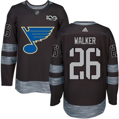 Youth Authentic St. Louis Blues Nathan Walker 1917-2017 100th Anniversary Jersey - Black