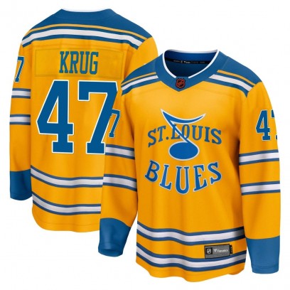 Youth Breakaway St. Louis Blues Torey Krug Fanatics Branded Special Edition 2.0 Jersey - Yellow