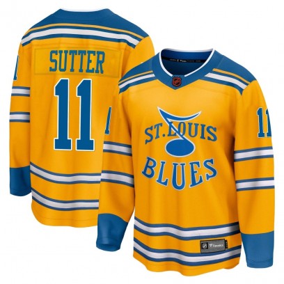 Youth Breakaway St. Louis Blues Brian Sutter Fanatics Branded Special Edition 2.0 Jersey - Yellow