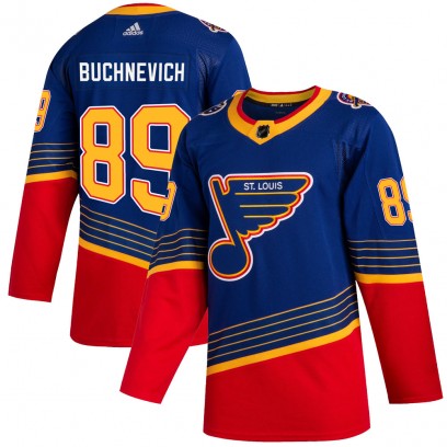 Men's Authentic St. Louis Blues Pavel Buchnevich Adidas 2019/20 Jersey - Blue