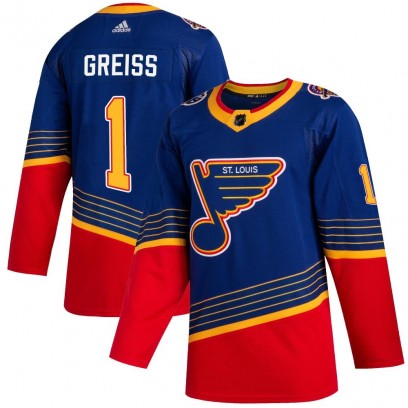 Men's Authentic St. Louis Blues Thomas Greiss Adidas 2019/20 Jersey - Blue