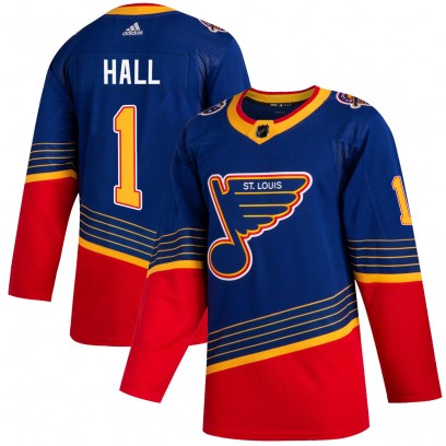 Men's Authentic St. Louis Blues Glenn Hall Adidas 2019/20 Jersey - Blue