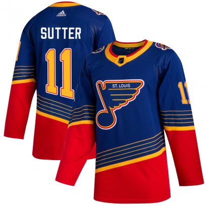 Men's Authentic St. Louis Blues Brian Sutter Adidas 2019/20 Jersey - Blue