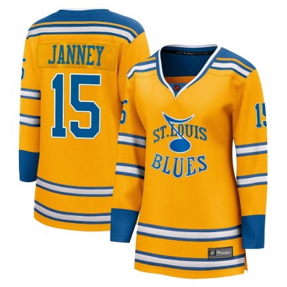 Women's Breakaway St. Louis Blues Craig Janney Fanatics Branded Special Edition 2.0 Jersey - Yellow