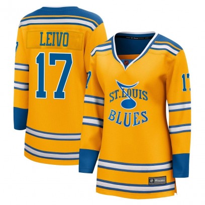 Women's Breakaway St. Louis Blues Josh Leivo Fanatics Branded Special Edition 2.0 Jersey - Yellow