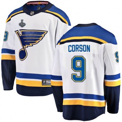Youth Breakaway St. Louis Blues Shayne Corson Fanatics Branded Away 2019 Stanley Cup Final Bound Jersey - White