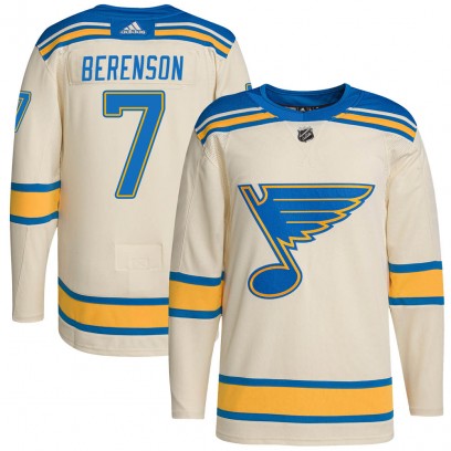 Men's Authentic St. Louis Blues Red Berenson Adidas Cream 2022 Winter Classic Player Jersey - Red