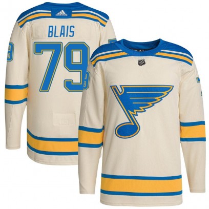 Men's Authentic St. Louis Blues Sammy Blais Adidas 2022 Winter Classic Player Jersey - Cream
