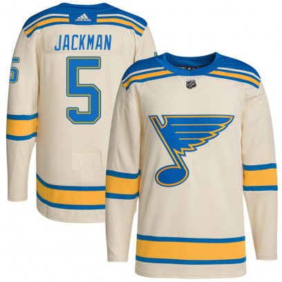 Men's Authentic St. Louis Blues Barret Jackman Adidas 2022 Winter Classic Player Jersey - Cream