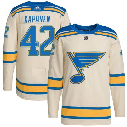 Men's Authentic St. Louis Blues Kasperi Kapanen Adidas 2022 Winter Classic Player Jersey - Cream