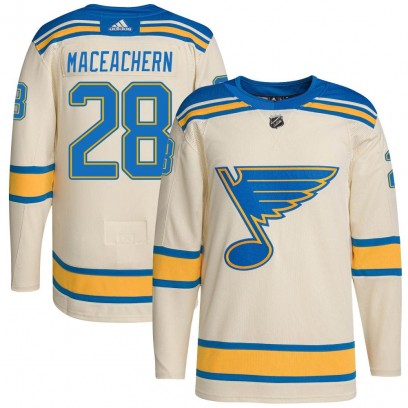 Men's Authentic St. Louis Blues MacKenzie MacEachern Adidas Mackenzie MacEachern 2022 Winter Classic Player Jersey - Cream