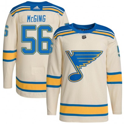 Men's Authentic St. Louis Blues Hugh McGing Adidas 2022 Winter Classic Player Jersey - Cream