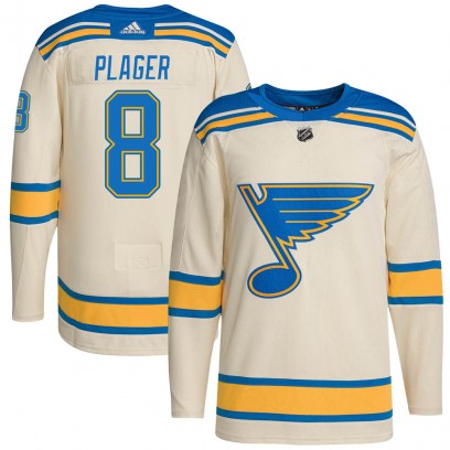 Men's Authentic St. Louis Blues Barclay Plager Adidas 2022 Winter Classic Player Jersey - Cream