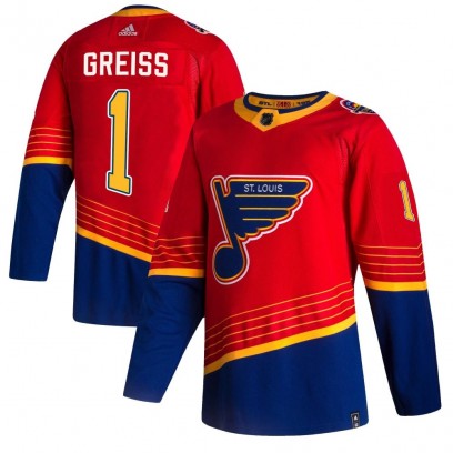 Men's Authentic St. Louis Blues Thomas Greiss Adidas 2020/21 Reverse Retro Jersey - Red