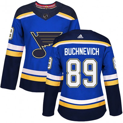 Women's Authentic St. Louis Blues Pavel Buchnevich Adidas Home Jersey - Blue
