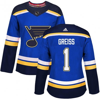 Women's Authentic St. Louis Blues Thomas Greiss Adidas Home Jersey - Blue