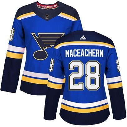 Women's Authentic St. Louis Blues MacKenzie MacEachern Adidas Mackenzie MacEachern Home Jersey - Blue