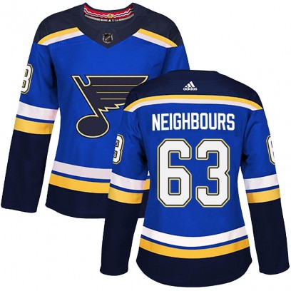 Women's Authentic St. Louis Blues Jake Neighbours Adidas Home Jersey - Blue