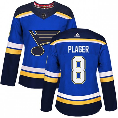 Women's Authentic St. Louis Blues Barclay Plager Adidas Home Jersey - Blue