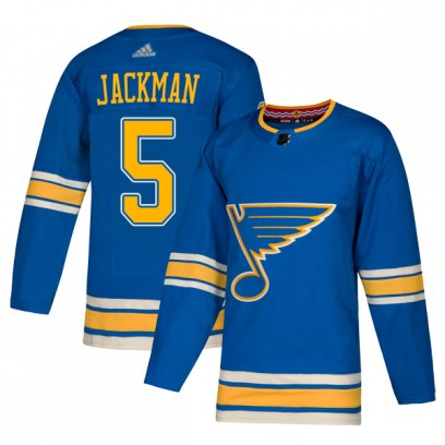 Men's Authentic St. Louis Blues Barret Jackman Adidas Alternate Jersey - Blue