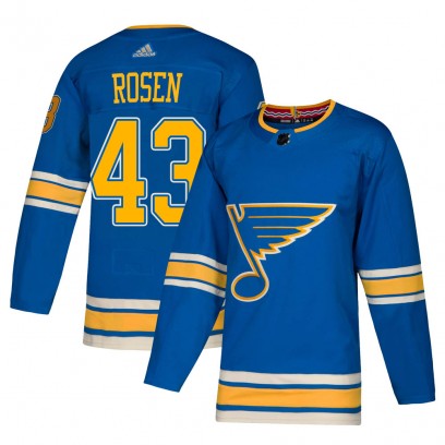 Men's Authentic St. Louis Blues Calle Rosen Adidas Alternate Jersey - Blue