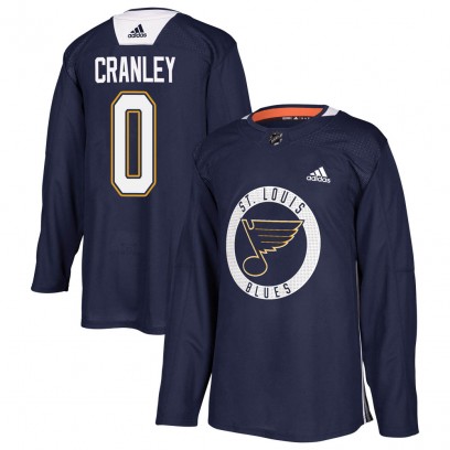 Youth Authentic St. Louis Blues Will Cranley Adidas Practice Jersey - Blue