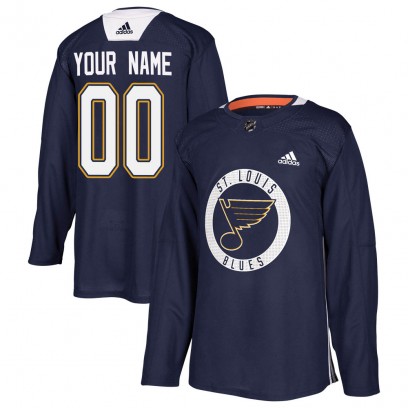 Youth Authentic St. Louis Blues Custom Adidas Custom Practice Jersey - Blue