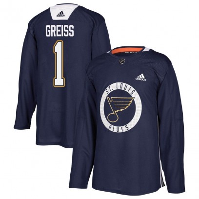 Youth Authentic St. Louis Blues Thomas Greiss Adidas Practice Jersey - Blue
