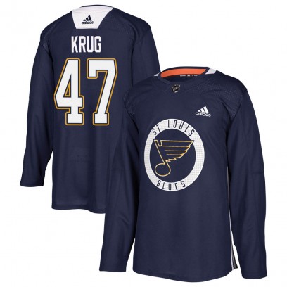 Youth Authentic St. Louis Blues Torey Krug Adidas Practice Jersey - Blue