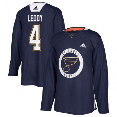 Youth Authentic St. Louis Blues Nick Leddy Adidas Practice Jersey - Blue