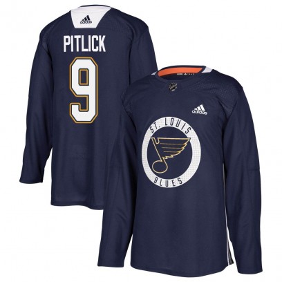 Youth Authentic St. Louis Blues Tyler Pitlick Adidas Practice Jersey - Blue