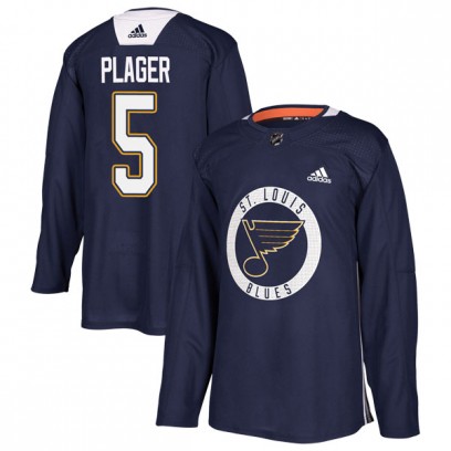 Youth Authentic St. Louis Blues Bob Plager Adidas Practice Jersey - Blue