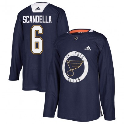Youth Authentic St. Louis Blues Marco Scandella Adidas Practice Jersey - Blue