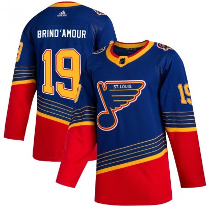 Youth Authentic St. Louis Blues Rod Brind'amour Adidas Rod Brind'Amour 2019/20 Jersey - Blue